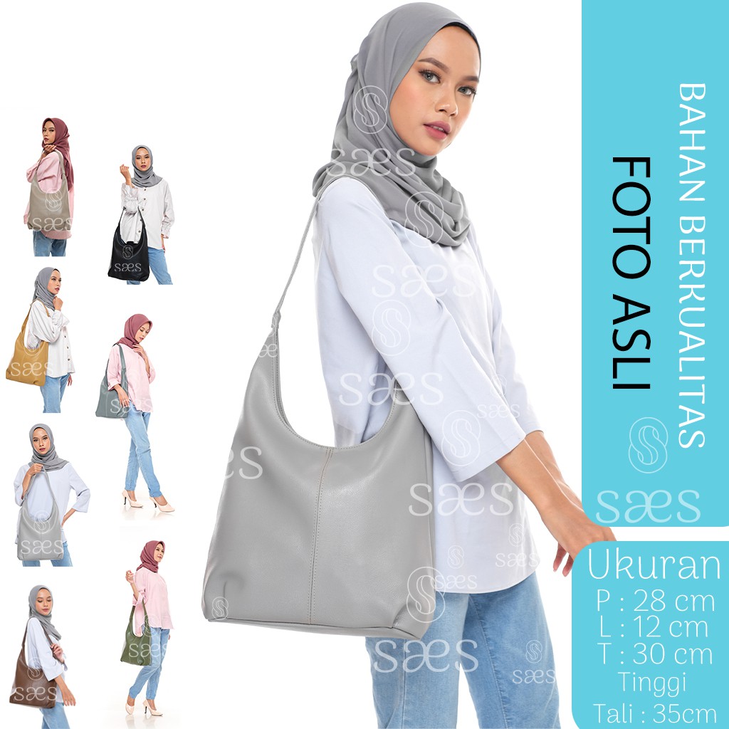 hobo bag grey TAS SELEMPANG WANITA AZALEA / TOTE BAG Stylish saes Murah Akasia saes store 007