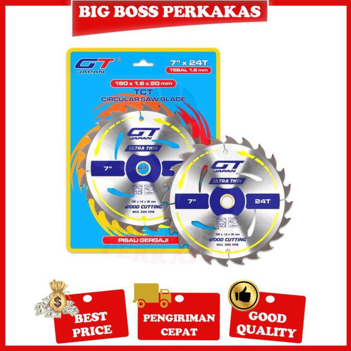 ✅Murah GT JAPAN Circular Saw Blade 7 x 24T ULTRA THIN Mata Pisau Potong Kayu