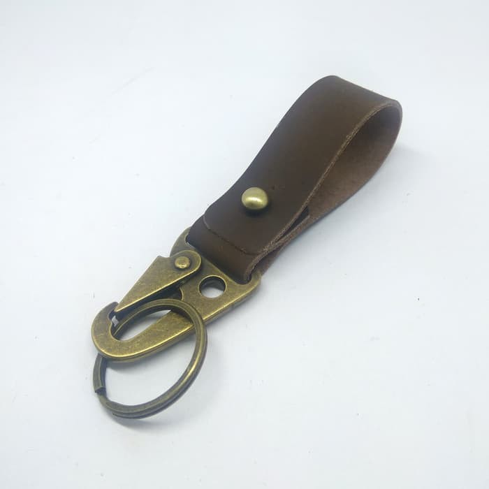 gantungan kunci snap hook kulit asli leather landyard keychain PHKC284