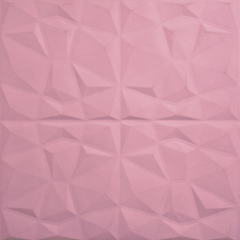 [COD] Wallpaper Dinding Stiker Wallfoam 3D Sticker Dekorasi Kamar Rumah Murah [Seri X] 70cmx70cmx6mm-Q. PINK