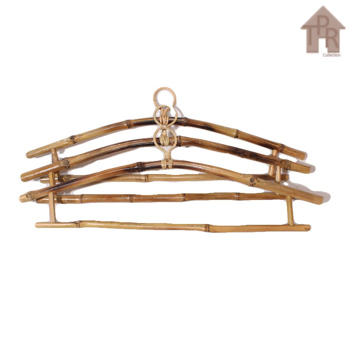 Bambu - Gantungan Hanger Baju Cendani Natural - Antik