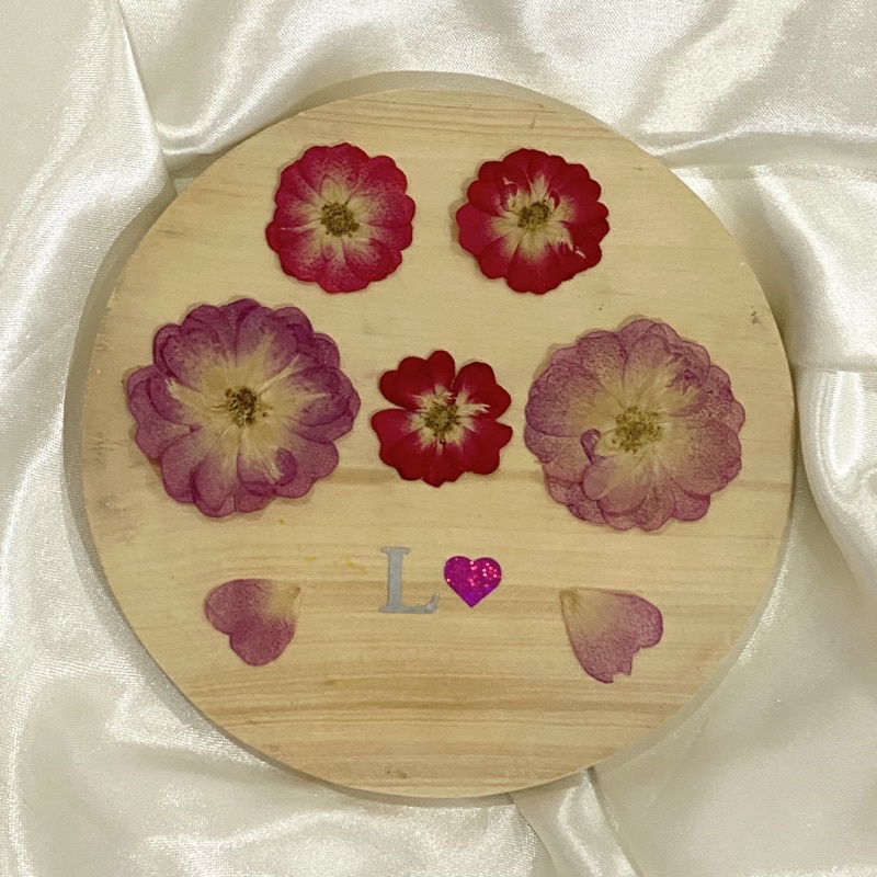 Pressed rose dried flower bunga kering preserved epoxy resin