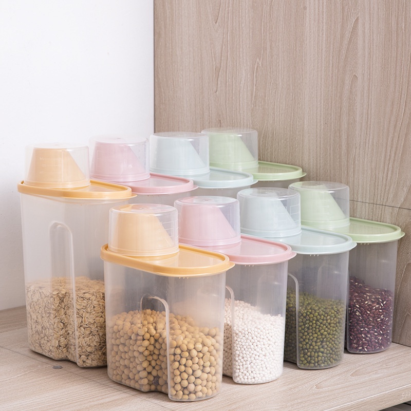 Storage jar/ Tempat Penyimpanan Cereal/ Beras Kontainer Makanan / Toples beras / Toples kurma/ Tempat toples kacang