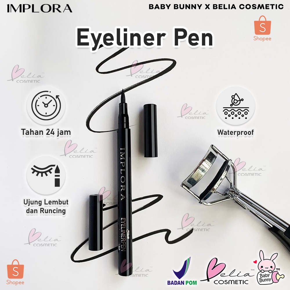 ❤ BELIA ❤ Implora Black Eyeliner Pen (waterproof and dramatic look) 1.7g 100% Original