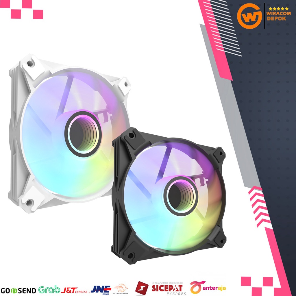 DarkFlash INFINITY 8 (single fan) Black / White fan RGB
