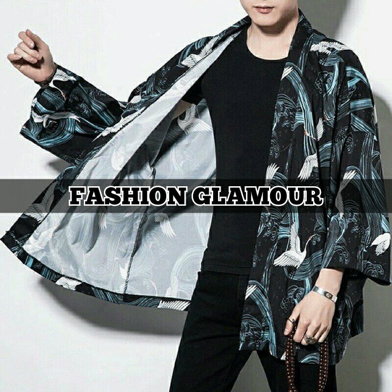 RE06 KIMONO IMPORT PRIA JEPANG HAORI HARAJUKU COSPLAY ALL SIZE YUTAKA CARDINGAN BIG SIZE 3XL 5XL