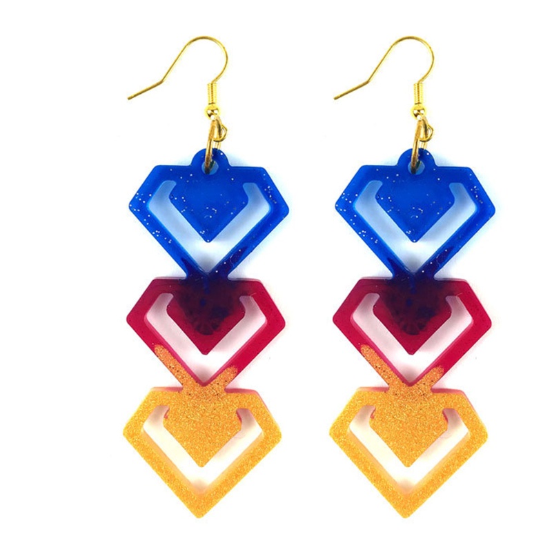 Siy Cetakan Resin Epoksi Bentuk Hati Bahan Silikon Untuk Perhiasan Anting Wanita