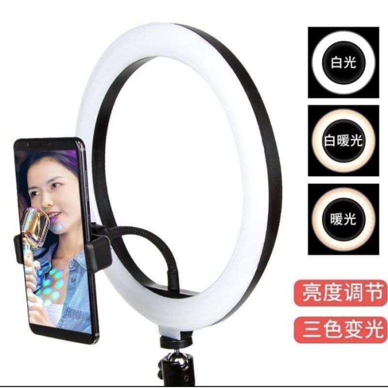 33cm Ringlight - Ring Light LED 33cm - Lampu Slefie Vlogger - Livestreming - Lampu ring 33cm