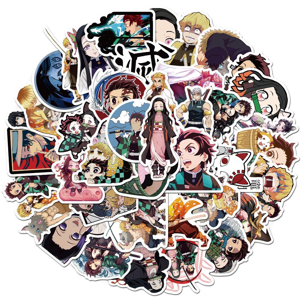 Lanfy DIY Dekorasi Stiker Multi Use Aesthetic Perlindungan Matahari No Repeat Anime Jepang Decals