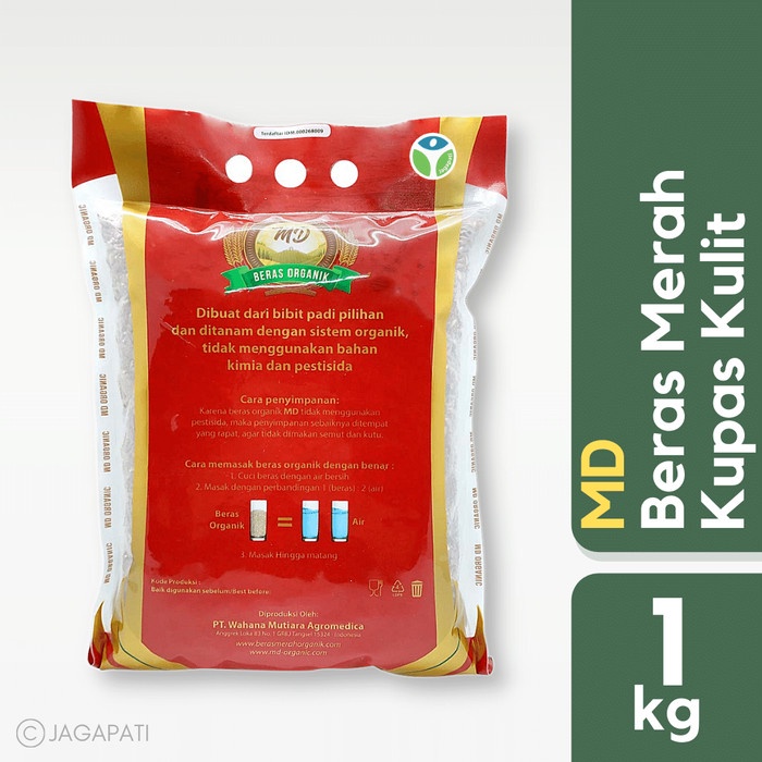 

gr011ttr Md - Organic Red Rice Kupas Kulit 2Kg - Beras Organik - Beras Merah Sv012Ss