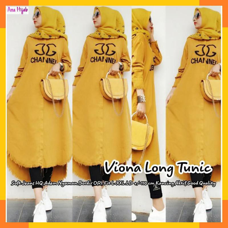 VIONA LONG TUNIK. FASHION WANITA. BY ANA HIJAB