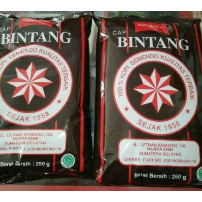 

1Kg kemasan 1/4 Kopi Bubuk Cap Bintang Asli Semendo