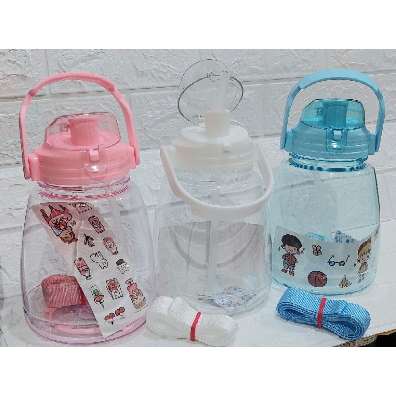 BOTOL MINUM GENDUT UK. 1,5L | BOTOL MINUM GENDUT STICKER+TALI+SEDOTAN