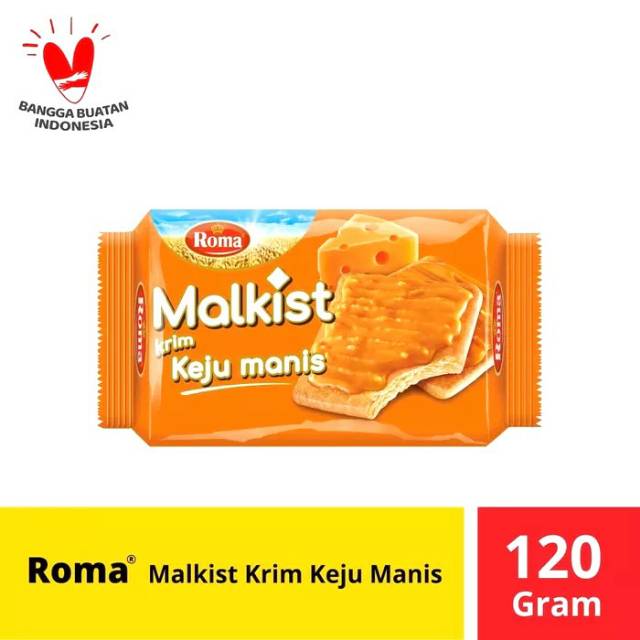 

Roma Malkist Keju Manis Rasa Krim Keju Manis