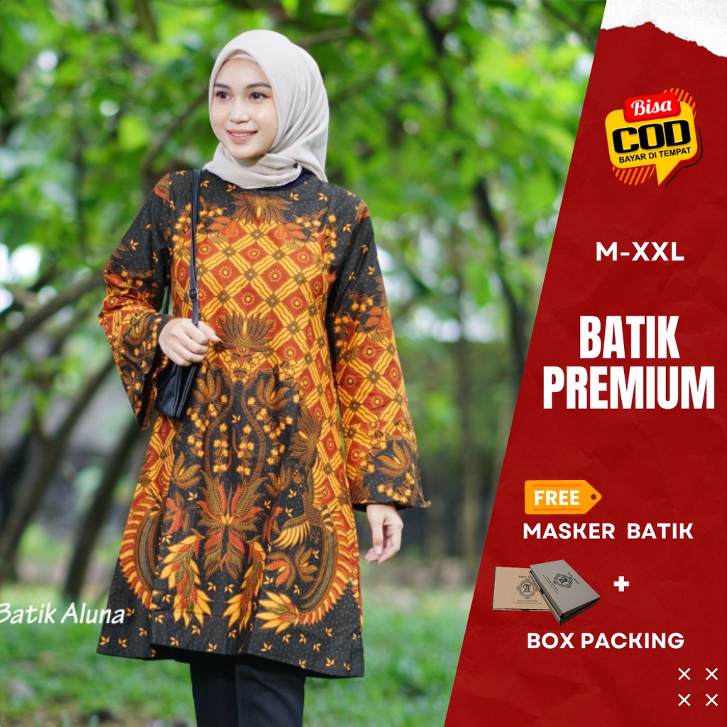 BAJU BATIK WANITA MUSLIMAH KERJA FORMAL GURU KANTOR
