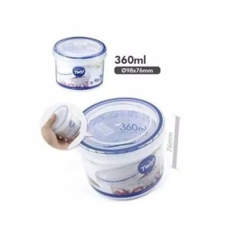 Lock n Lock Twist Round Food Container Toples Lock n Lock