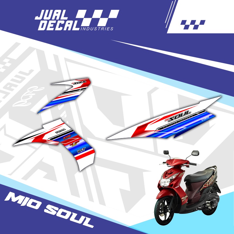 Striping Mio Soul Karbu Simple Elegan Stiker Mio Soul 2009 Sticker Motor Variasi 2010 Mio Soul Carbu