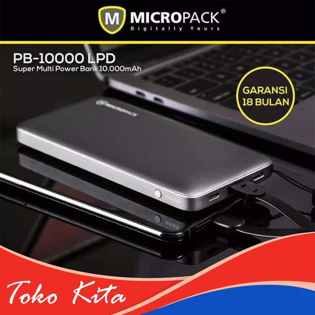 Power Bank 10000mah Power Delivery 18w Micropack original