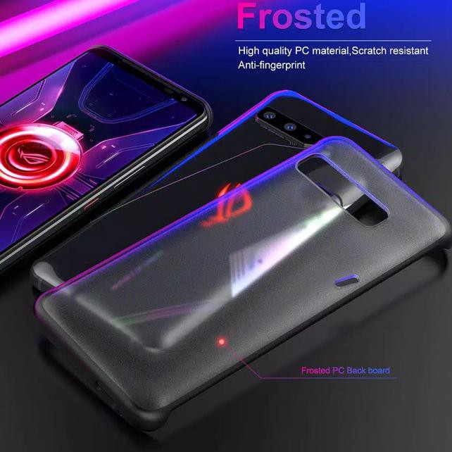 Langsung Kirim-034  Asus Rog Phone 3 Frosted Matte Case Casing ROG PHONE 3 Hard Case Clear