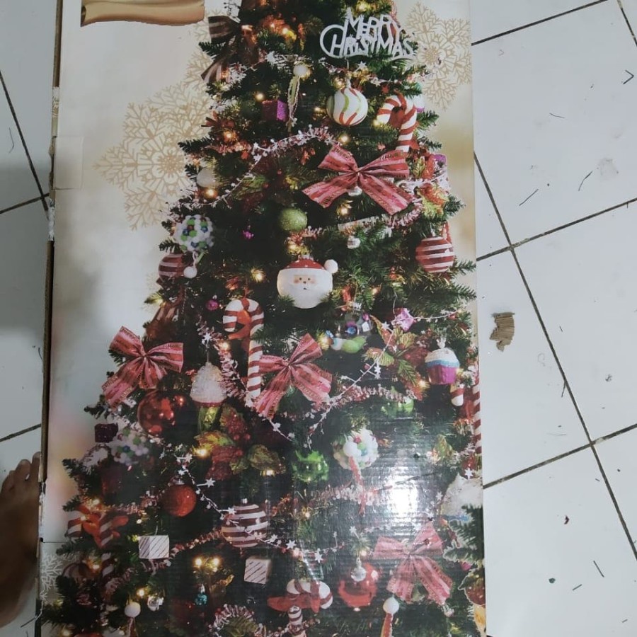 christmas tree 210cm pohon natal set