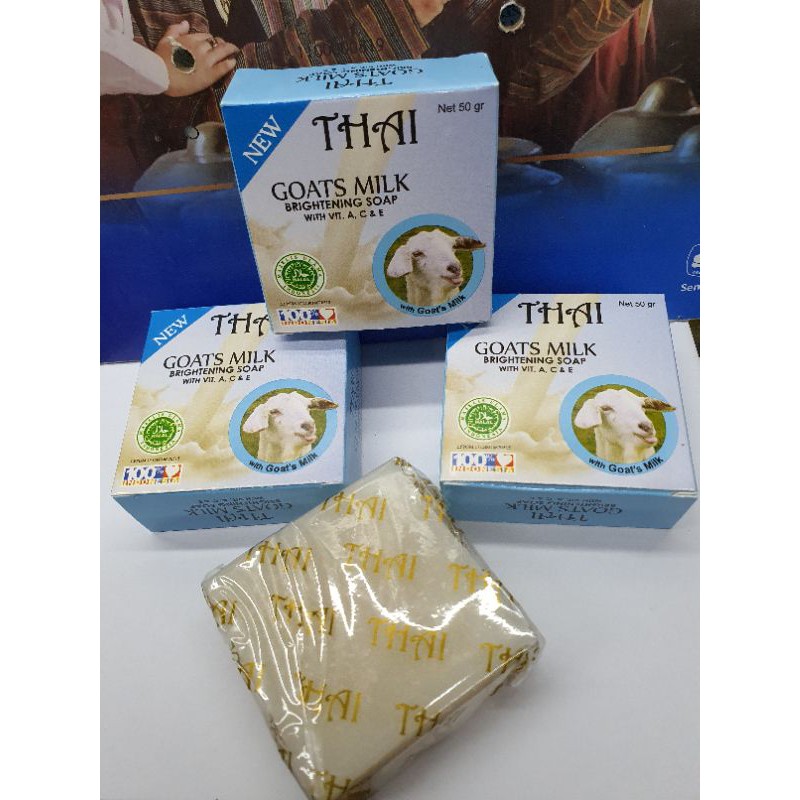 THAI goats milk brightening soap 50g (BPOM NA18180500137)