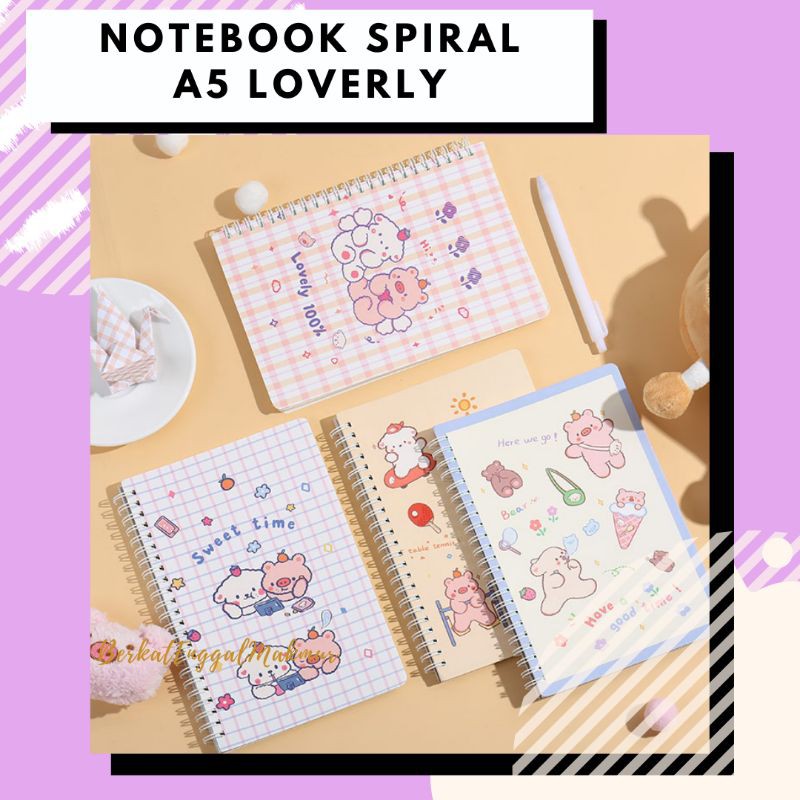 

Lovely 100 Percent Spiral Ruled Notebook A5