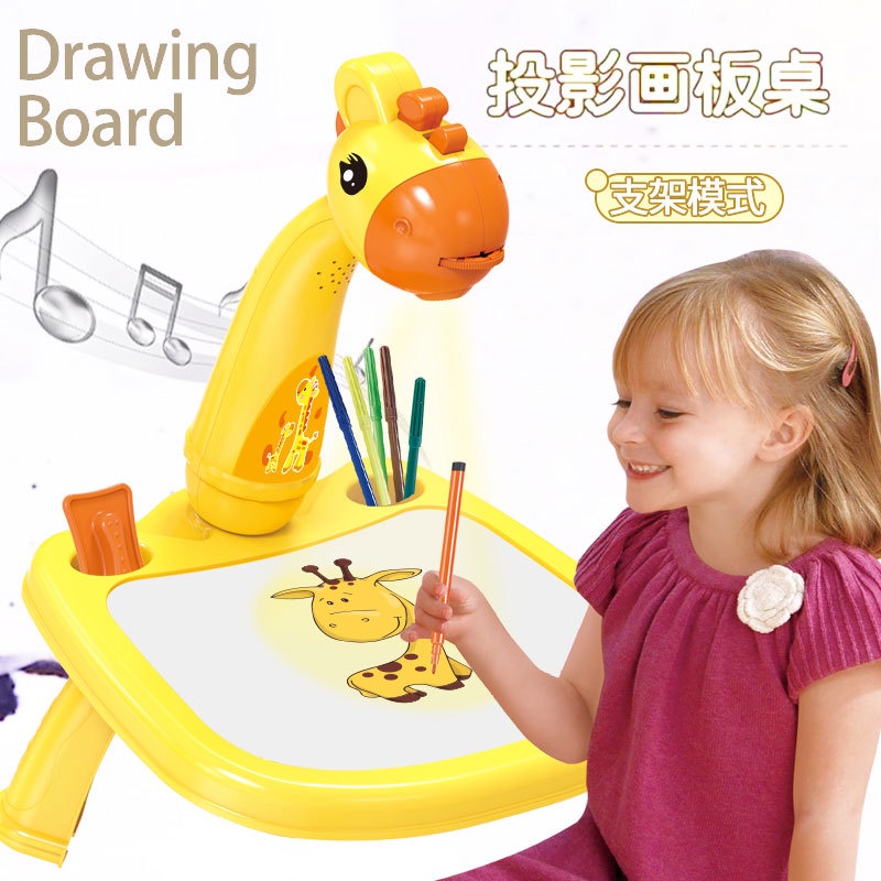 MAINAN ANAK TOY KID EDUKASI TABLE MEJA PROJECTOR ART PAPAN DRAWING PROYEKTOR BELAJAR TULIS  BELAJAR 