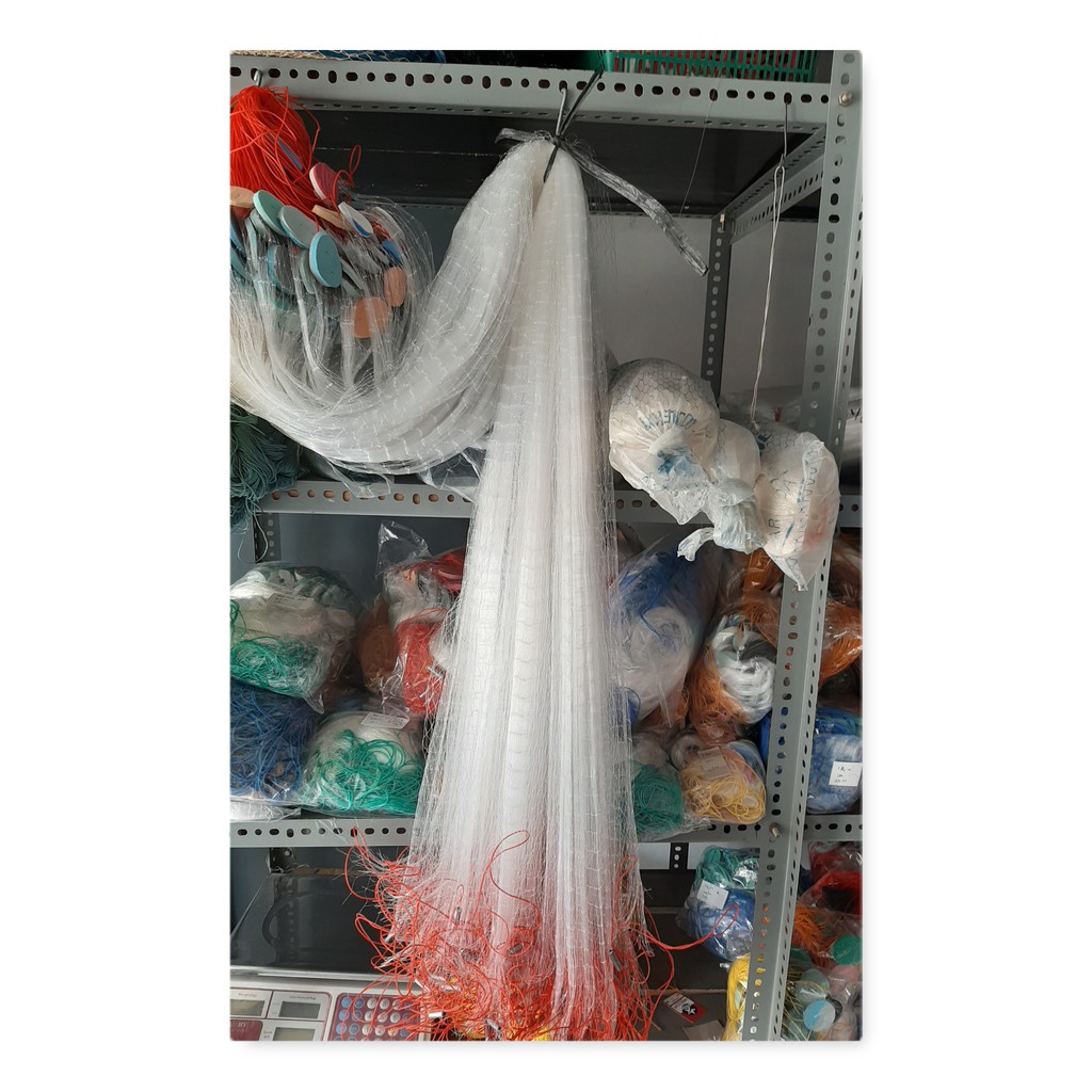 Jaring ikan siap pakai tinggi 1,5m panjang 50m pemberat timah jaring ikan murah jaring pukat