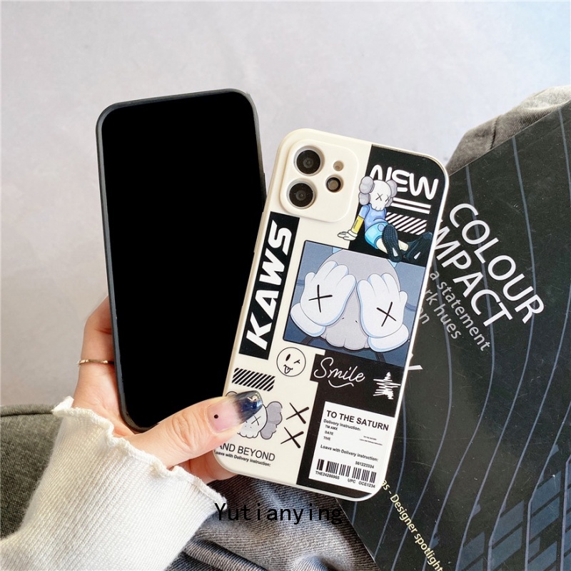 Soft Case Motif Kartun Kaws Untuk Infinix Hot 10t 10 11 10s11 Play 9 Play Smart 5 6 Note8