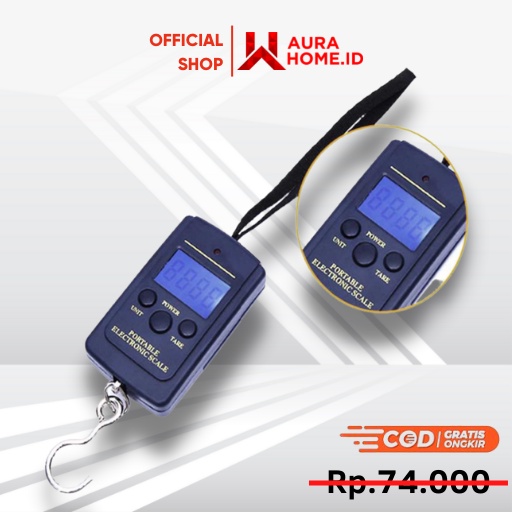 Timbangan Digital Koper Portable 40kg Akurasi 10g / Alat Timbangan Gantung Lcd Koper Bagasi Paket Ay