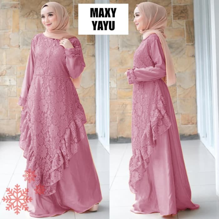 MAXI YAYU DUSTY [Gamis 0100] SGV Baju Gamis Wanita Terbaru