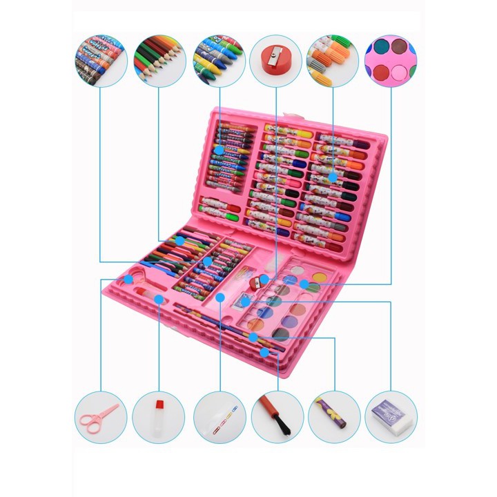 DODORY Crayon Set Isi 86 Pensil Warna Cat Air Alat Lukis Karakter Stationary Color Pencil