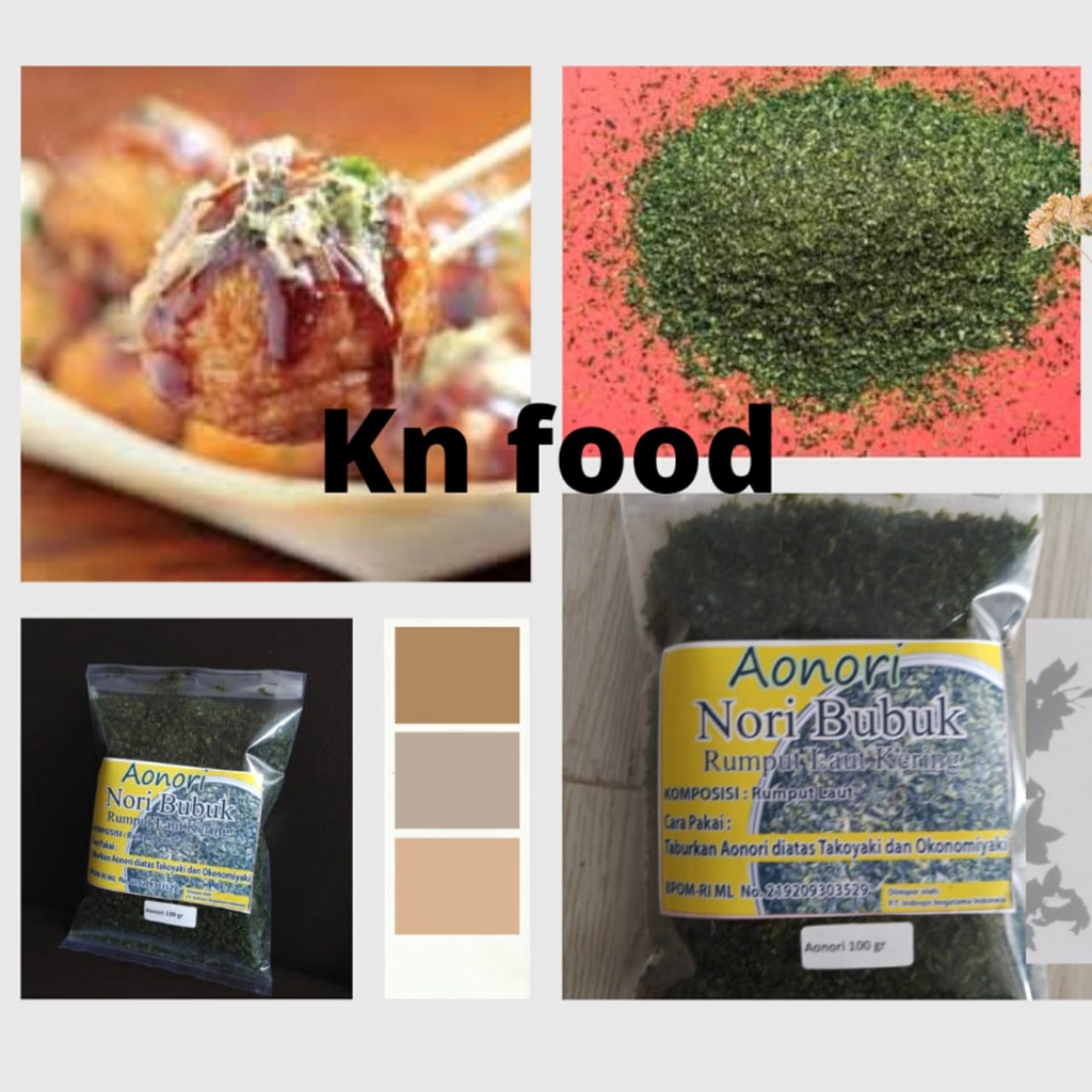 Aonori Taburan Takoyaki 100 Gram / Nori Rumput Laut Bubuk Kasar