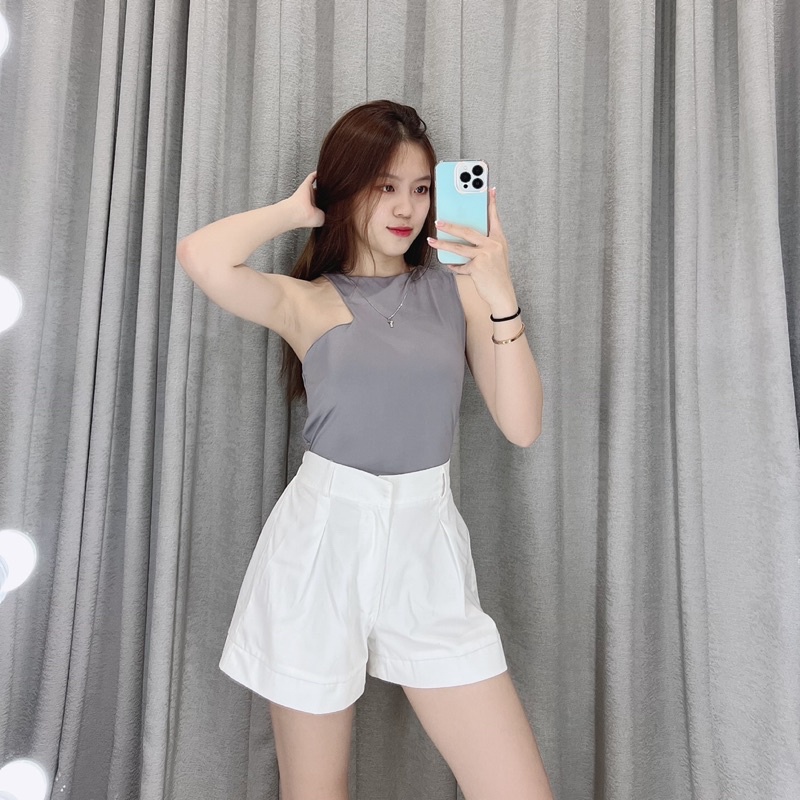 Tanktop cut side jersey 1698 | Tanktop crop korea