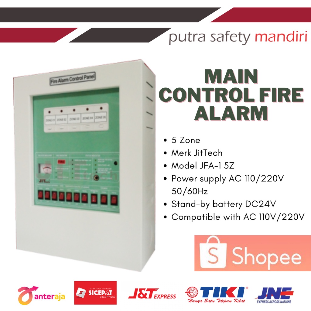 Jual MCFA MAIN CONTROL FIRE ALARM 5 10 20 ZONE FACP KONVENSIONAL ...
