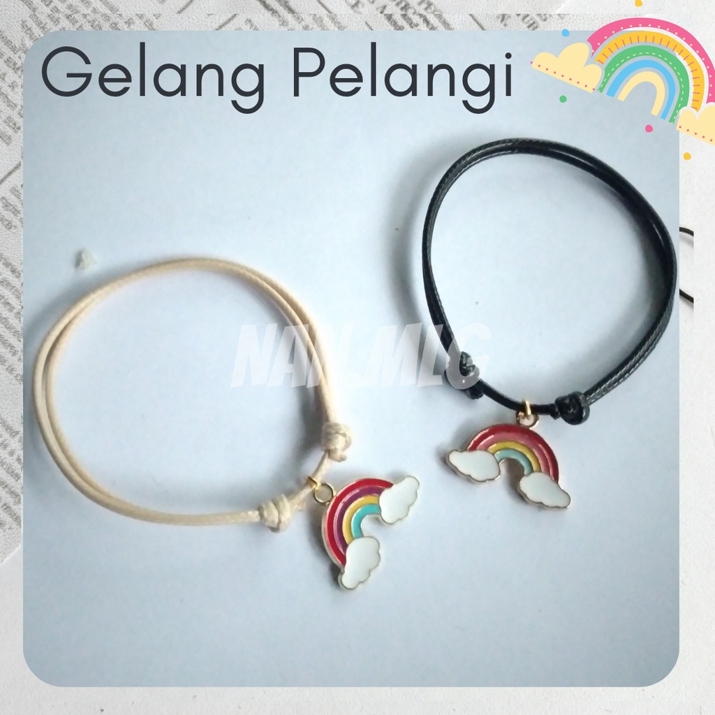 Gelang Tali Rainbow Gelang Pelangi