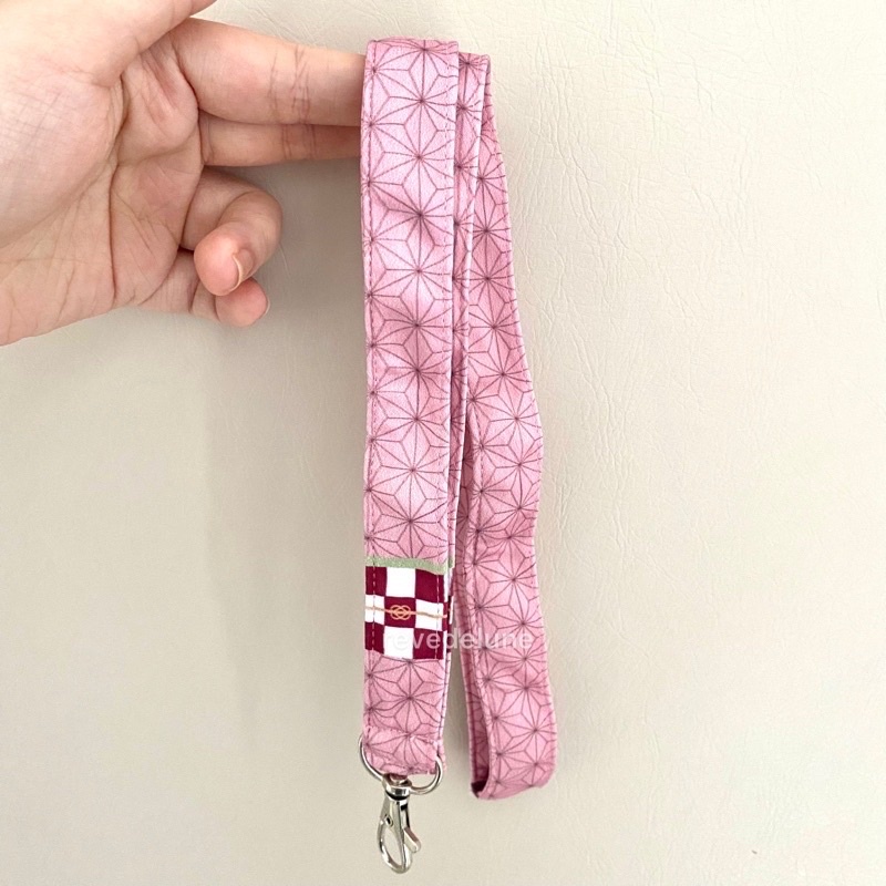 

demon slayer kimetsu no yaiba kny nezuko haori pattern lanyard fanmerch comifuro