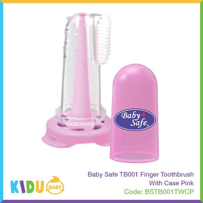 Baby Safe TB002 Finger Toothbrush With Case Sikat Gigi Gusi dan Lidah Bayi dan Anak Kidu Baby