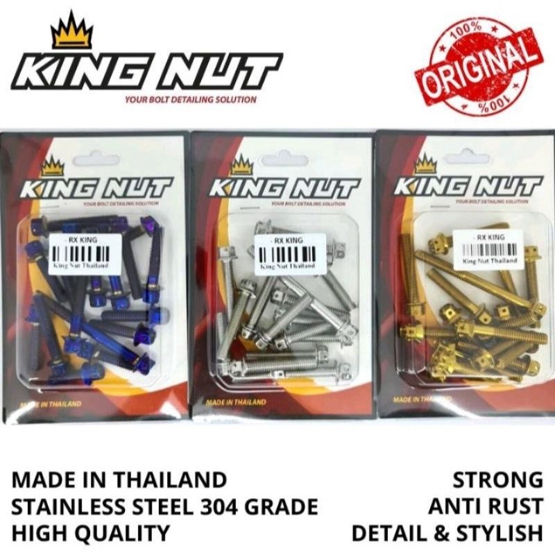 Baut Blok Kalter RX King Probolt Stainless King Nut Thailand ori baut bak kopling n magnet rxk fllow