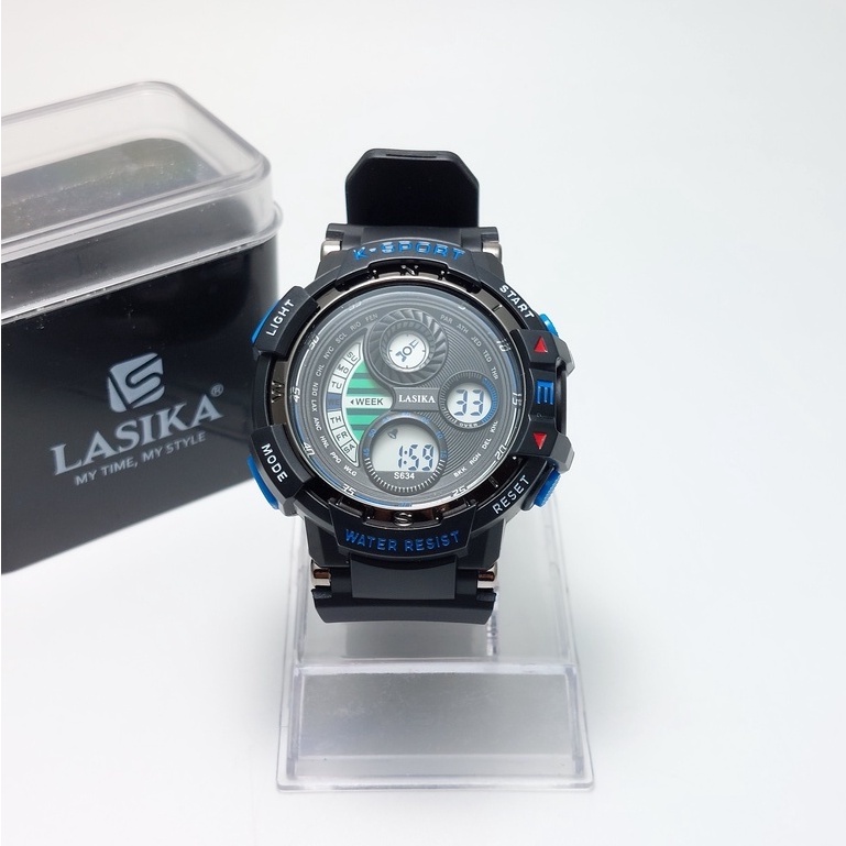 [LASIKA] JAM TANGAN PRIA DIGITAL SPORTY STRAP RUBBER WATER RESISTANT TYPE 634