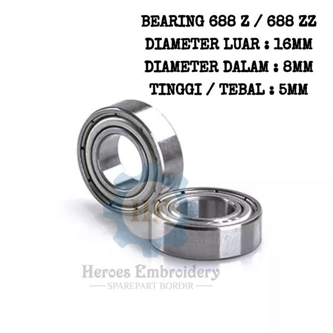 COD BEARING 688Z /BEARING 688ZZ ( 8x16x5mm ) Grosir Termurah dan Laris