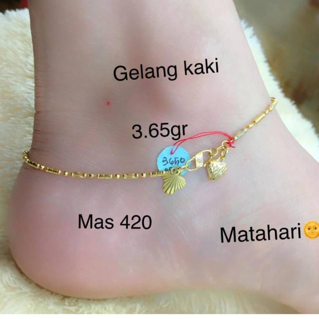 Gelang Kaki Emas Ubs Terbaru  MODELEMASTERBARU