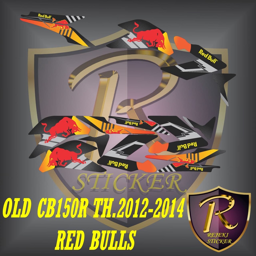 sticker striping list variasi motor decal stiker cb150r lama th.2012-2014 old cb150r red bull