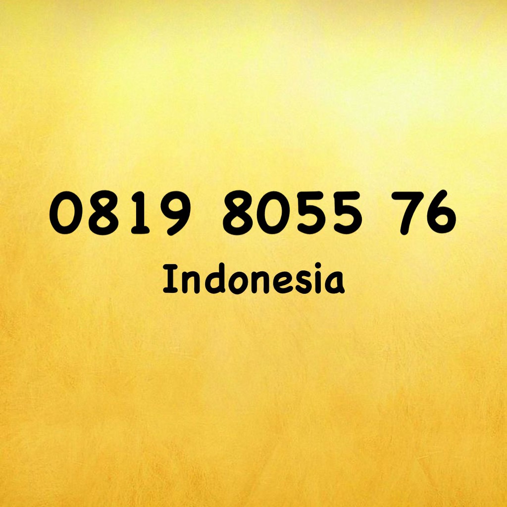 Nomor Cantik XL Bebas 10 Digit Seri BOSS - 805 - 1976 - 0819 8055 76