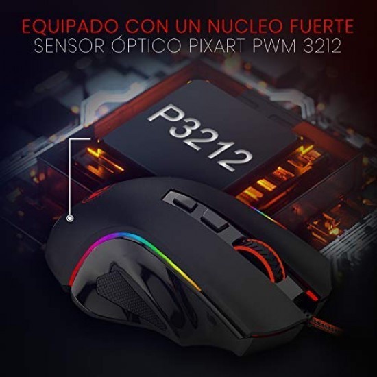 Mouse Gaming Redragon USB Wired RGB Macro M607