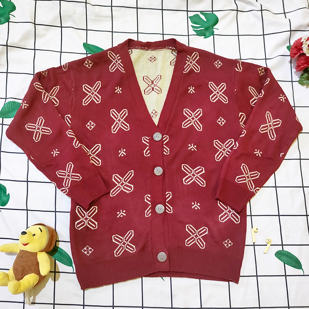 TokoMilkan - Cardigan Rajut KYOMI BATIK Wanita Dewasa PREMIUM