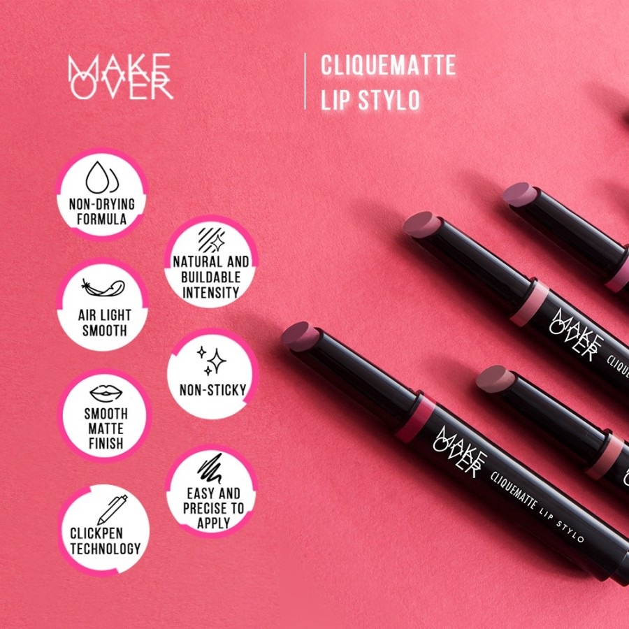 ★ BB ★ MAKE OVER Cliquematte Lip Stylo / Makeover Clique Matte Lipstick