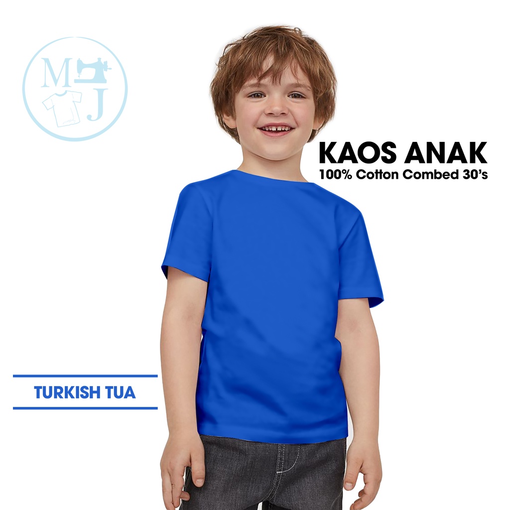 Kaos Polos Turkish Tua / Fashion Anak / Kaos Polos Anak Combed 30s