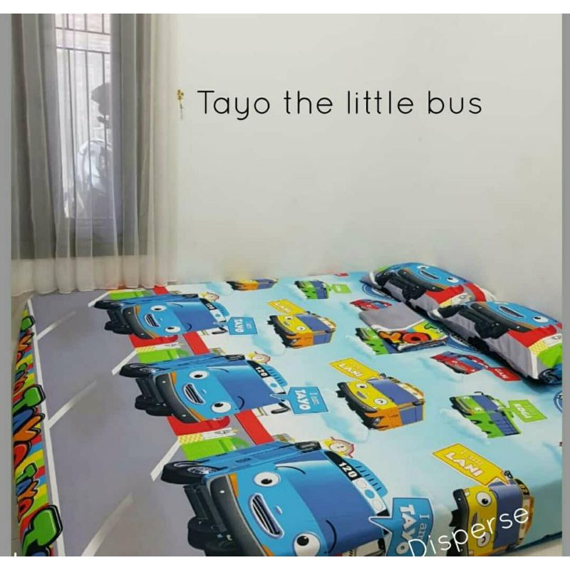 Sprei Homemade Karakter Tayo The Little Bus size 160,180 ataya sprei