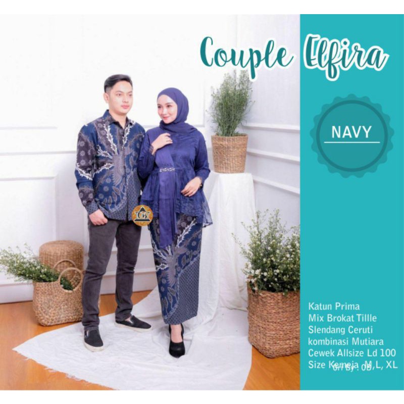 KEBAYA COUPLE SEMI PRANCIS Katun BAHAN KEBAYA SEMI FRANCE CORNELI COUPLE CASANDRA BATIK COUPLE